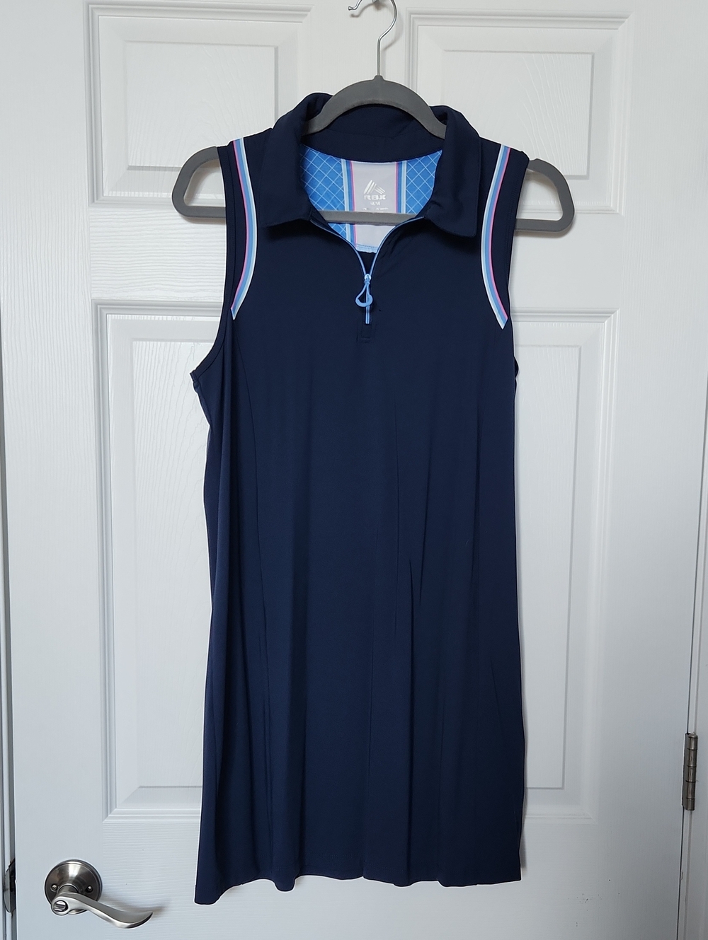 RBX Navy Sleeveless Polo Dress with Pastel Trim